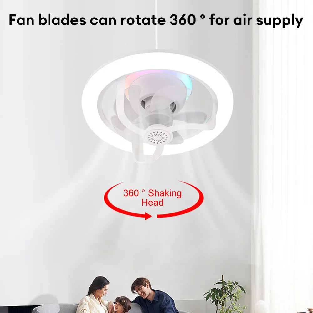 360° Shaking Head Ceiling Fan